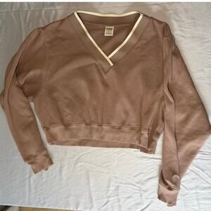 VS Pink Pullover Cropped Size XL